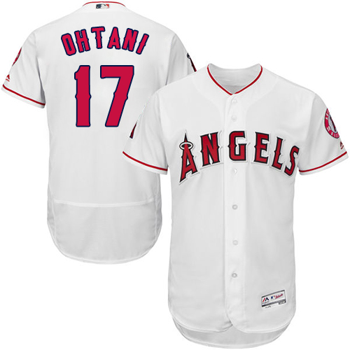 Angels of Anaheim #17 Shohei Ohtani White Flexbase Authentic Collection Stitched MLB Jersey